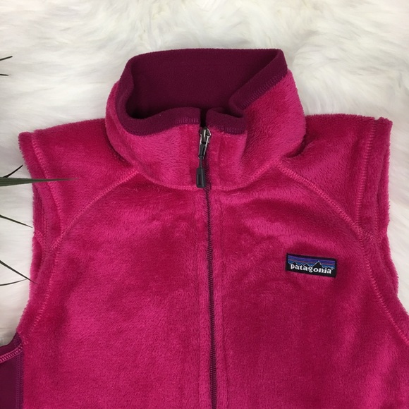 PATAGONIA Pink Polartec Fleece Vest Size XS - Picture 2 of 7
